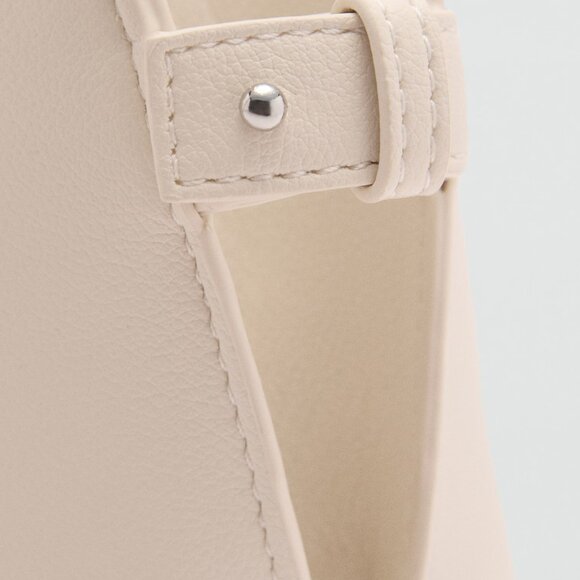 MANGO Off-White Double-Handle Bowling Bag/NWT - Picture 5 of 14